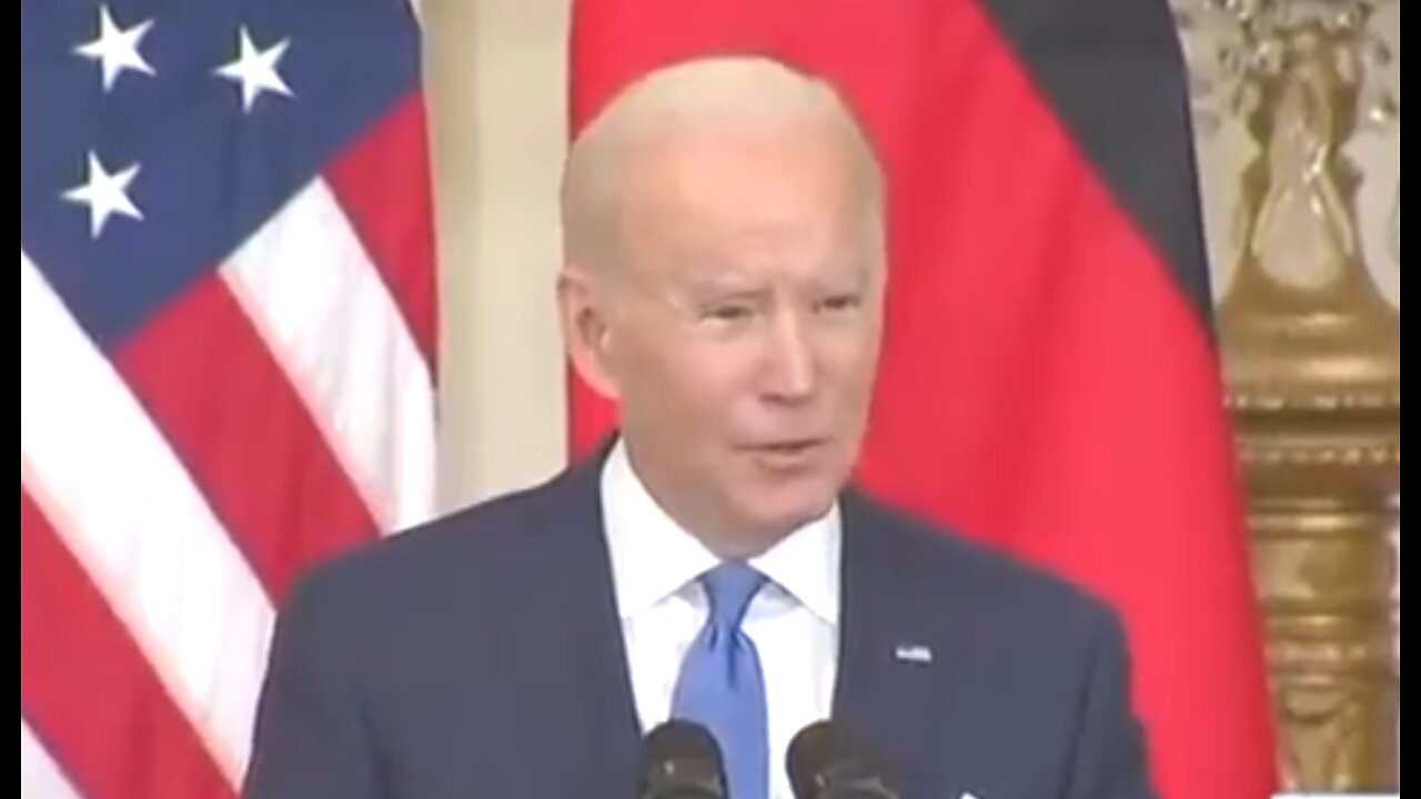 Biden says there will be no more Nordstream 2 in press conference standing next to Olaf Scholz