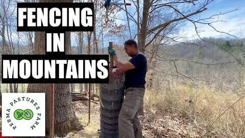 Running Fence Through The Mountains WITHOUT Machinery