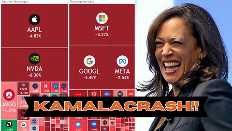 KAMALACRASH!! The stock market implodes! as Kamala Harris is INSTALLED as Dem candidate!