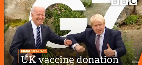 UK to donate more than 100m surplus vaccine doses, Boris Johnson @ BBC News Live