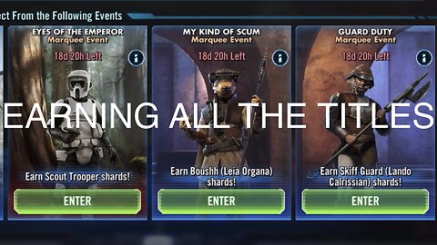 Unlocking The Titles in Re-Released Marquee Events! | Boushh, Skiff Guard Lando & Scout Trooper