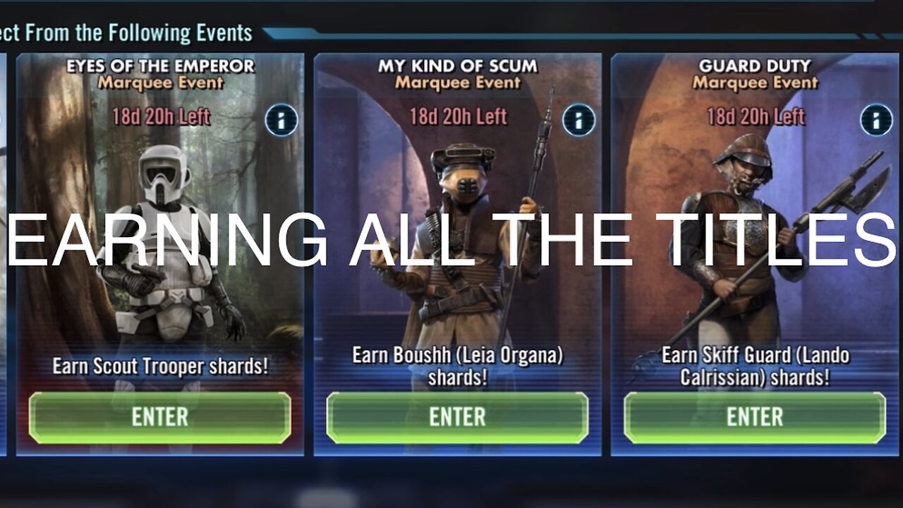 Unlocking The Titles in Re-Released Marquee Events! | Boushh, Skiff Guard Lando & Scout Trooper