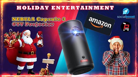 NEBULA Capsule 3 GTV Projector Review | Perfect Holiday Gift for Movie Lovers 🎥🎄