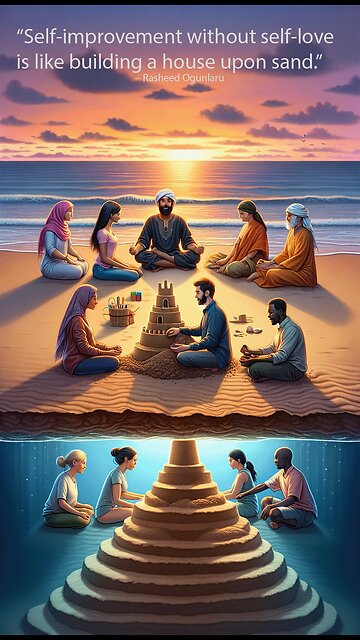 60-second inspirational - “Self-improvement without self-love is like building..” – Rasheed Ogunlaru