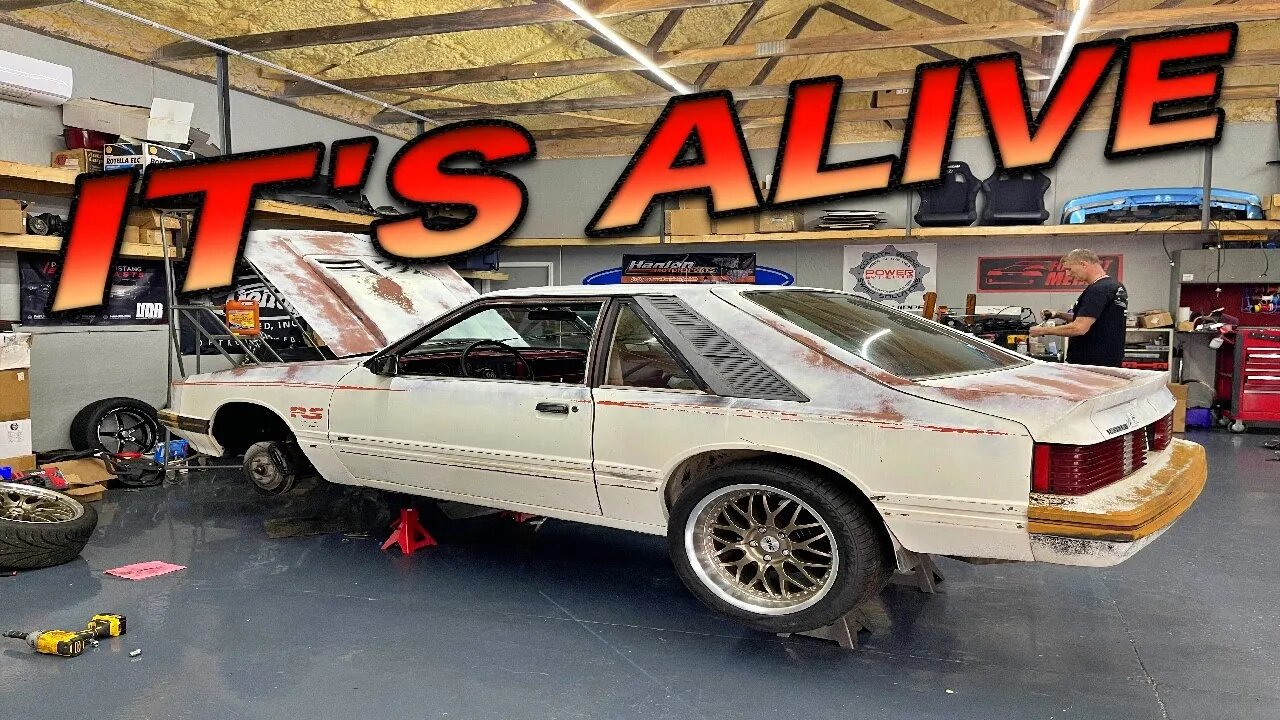 Will it start? Coyote swapped, 1982 fox body Capri getting closer!