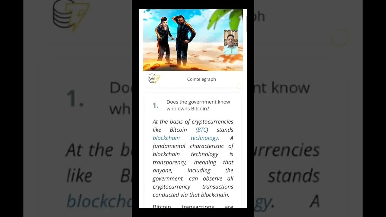 Does the government know who owns Bitcoin? Can the government track Bitcoin? #cryptoshortsalerts