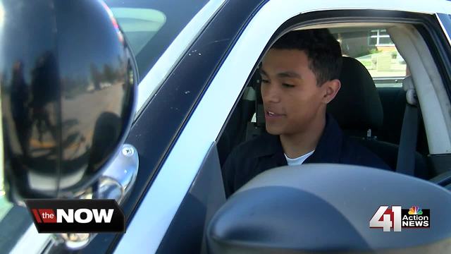 Lenexa police donate patrol car to SMSD’s Blue Eagle Program