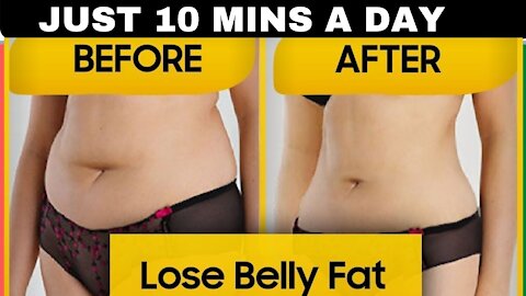 lose belly fat at home - 6 simple exercises for a 10 minute daily workout.