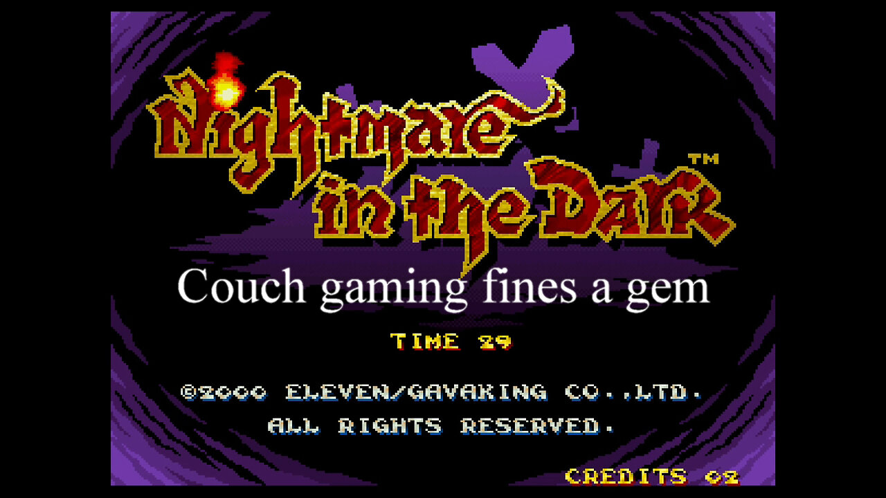 Couch gaming Nightmare in the Dark (Neo-Geo)