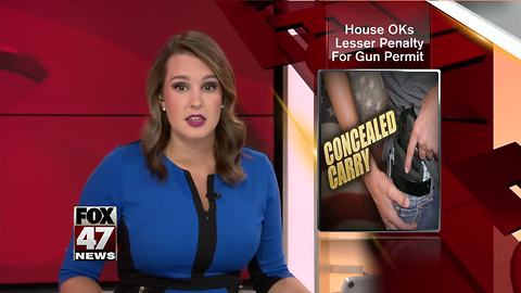 House OKs lesser penalty for expired concealed gun license