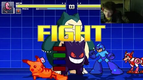 Pokemon Characters (Pikachu, Gengar, Snorlax, And Mew) VS Mega Man In An Epic Battle In MUGEN