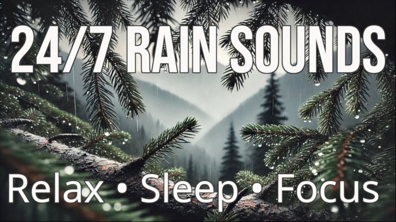 Ultimate Rain Soundscape: 24/7 Pure Serenity for Deep Relaxation and Focus