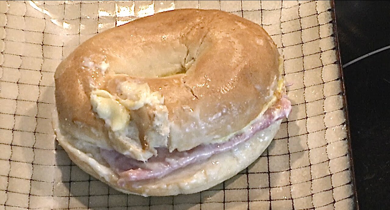 Ham egg cheese bagel