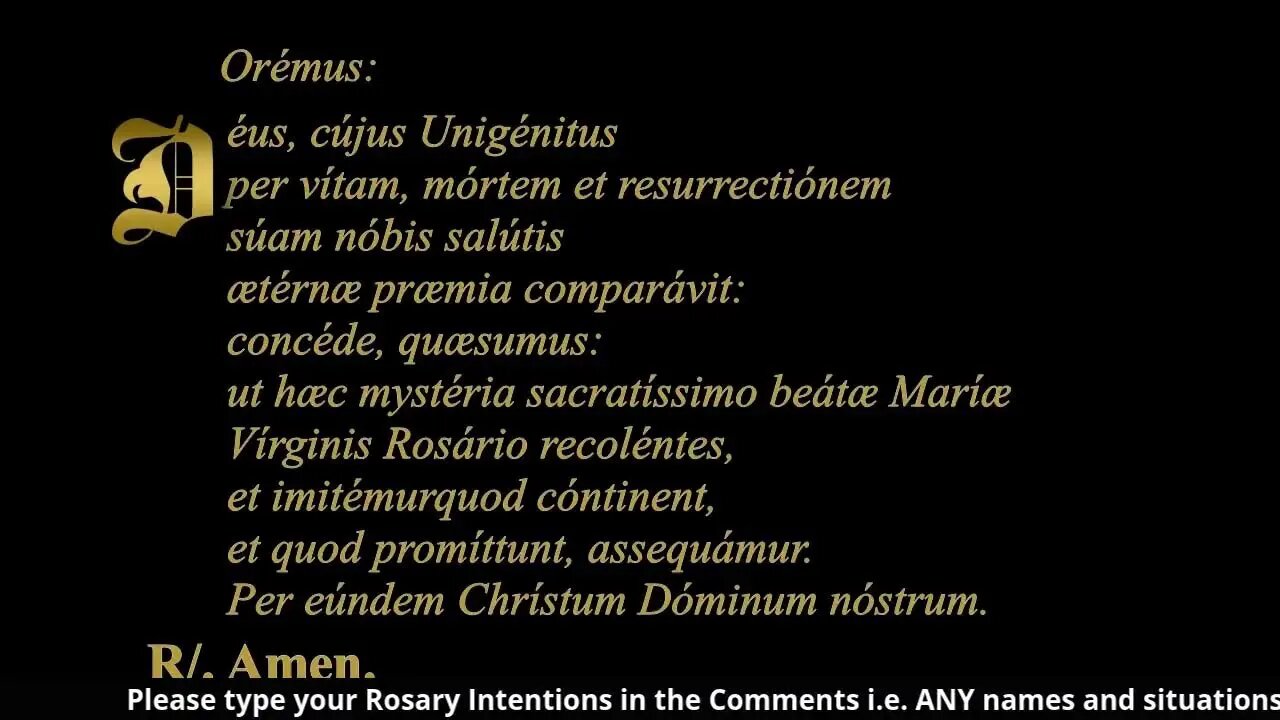 Latin Rosary; Glorious Mysteries