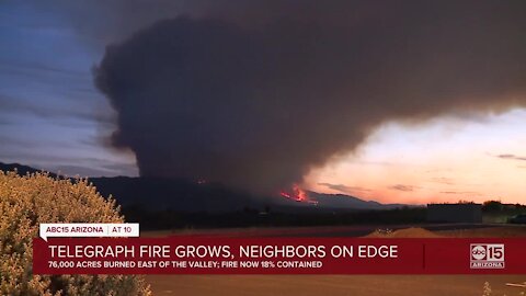 Neighbors on edge as Telegraph Fire grows