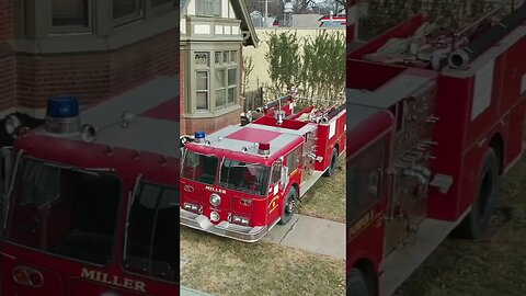 The iconic former Brookside Fire & Police Station just got a new fire truck out front! #kansascity