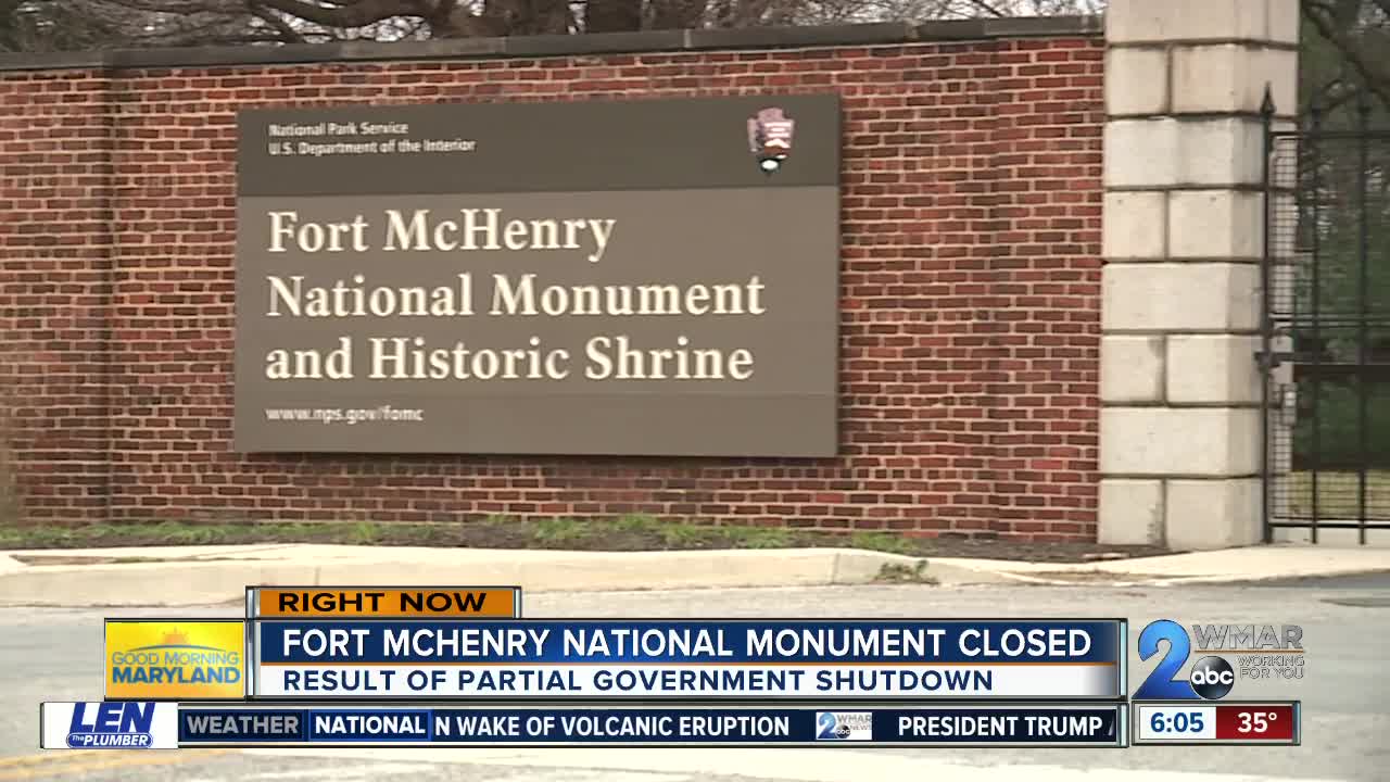 Fort McHenry National Monument closed during shutdown