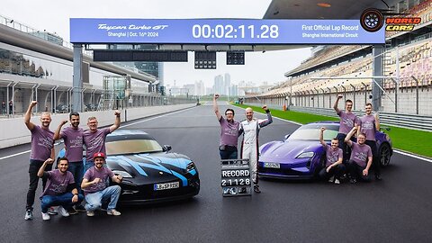 New Porsche Taycan 2025 Official video set lap record in Shanghai!