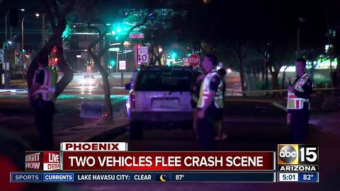 Two vehicles flee after hitting pedestrian in Phoenix, police say