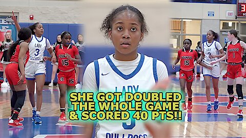 STAR PLAYER GETS DOUBLED THE WHOLE GAME & STILL DROPS 40 PTS!! Saniya Burks & Rice vs Kountze