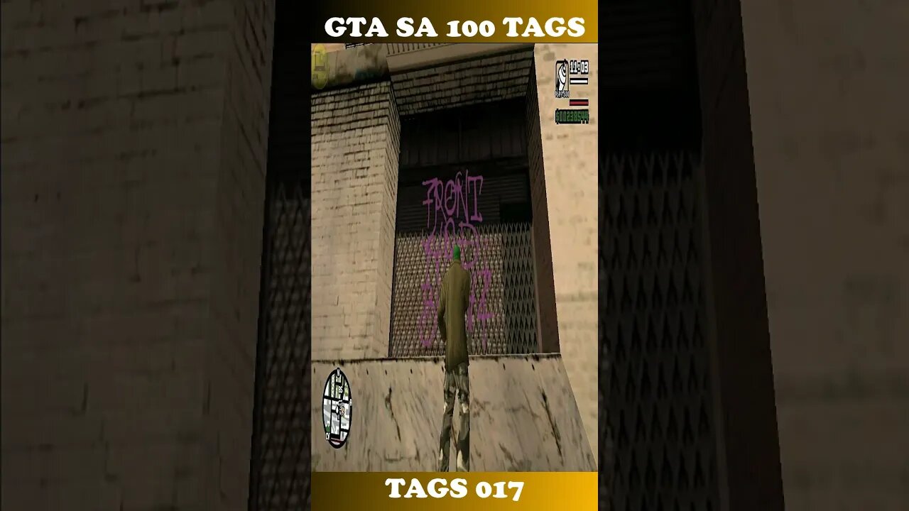 GTA SAN ANDREAS 100 tags TAG 017 #shorts #pc #semedissaum