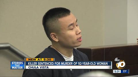 Killer sentenced for murder of 92-year-old woman