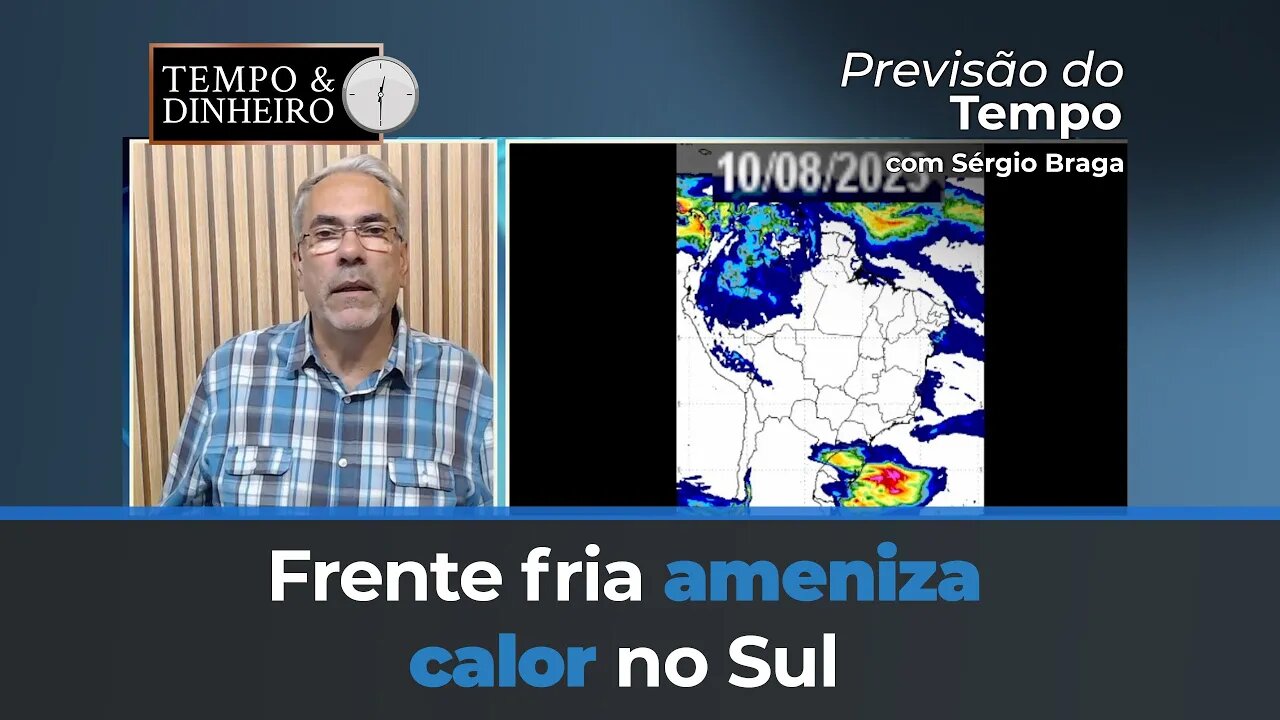 Frente fria ameniza calor no Sul e a chuva acontece de forma pontual