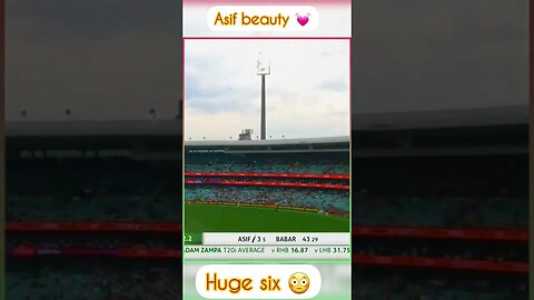 Asif Ali Huge six 😲 💪 #viralshort #shorts