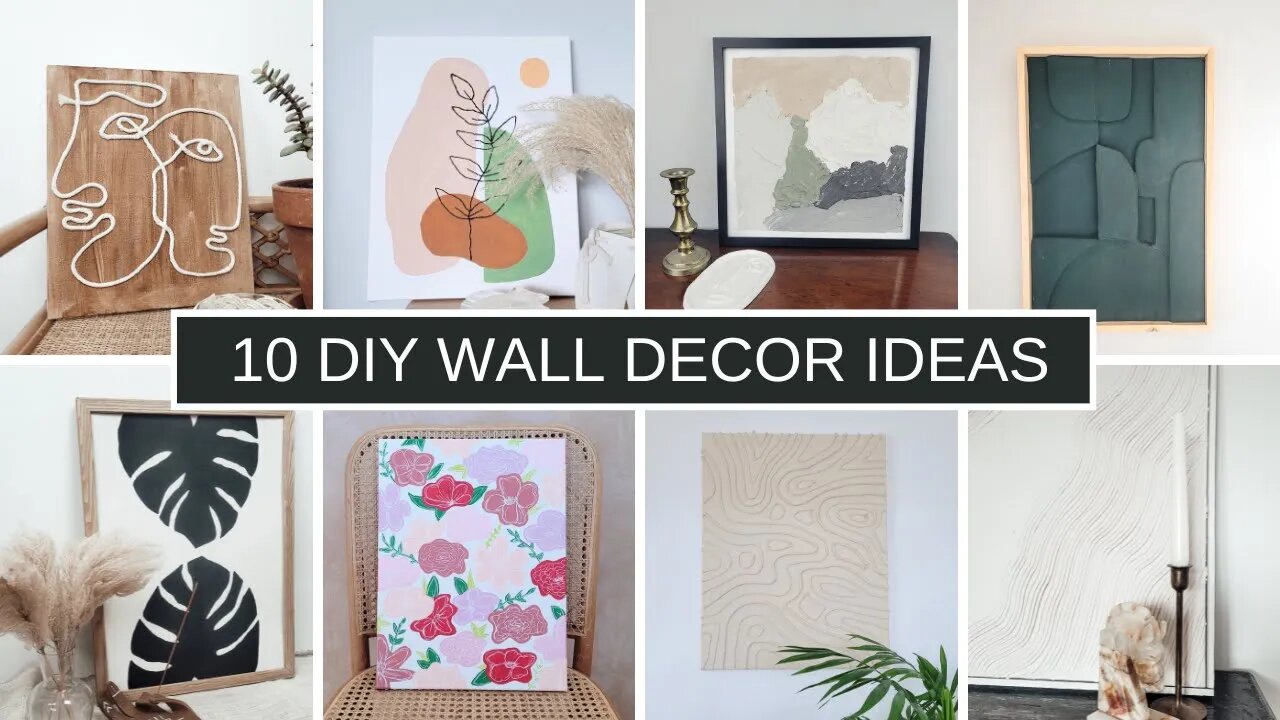 DIY WALL CANVAS IDEAS - 10 Canvas DIY Hacks | Aesthetic & Affordable