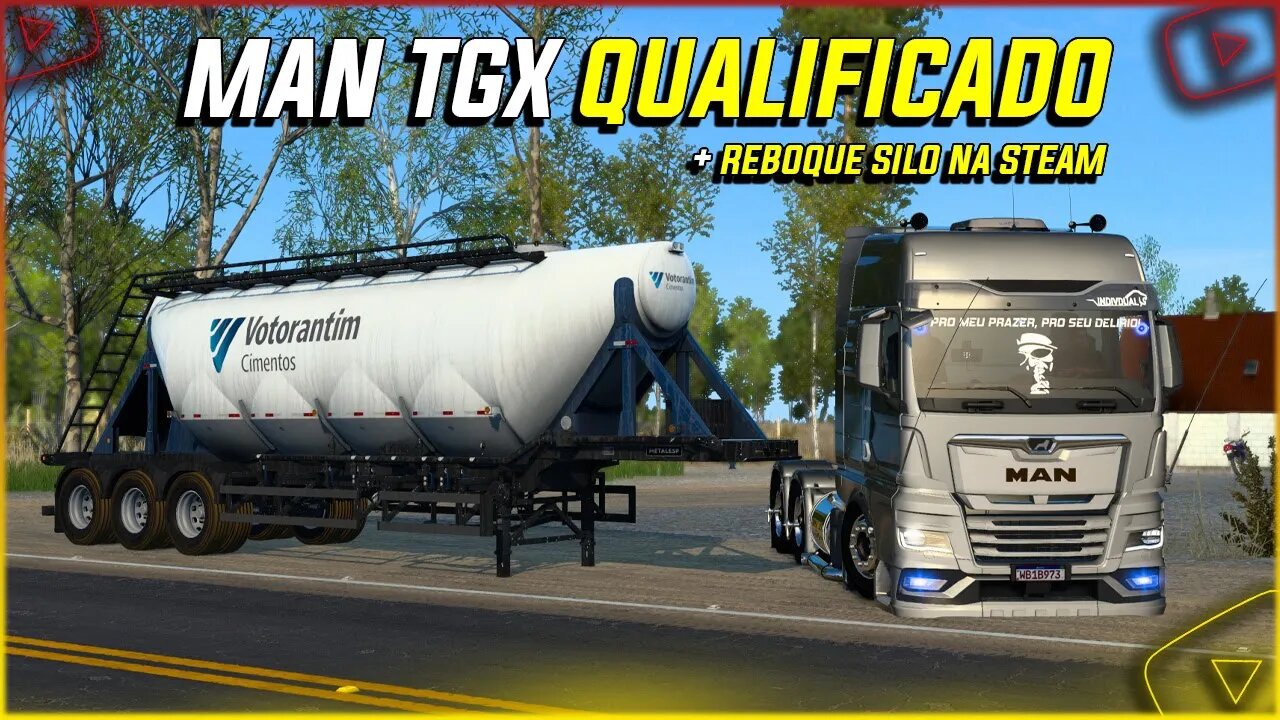 Man TGX Brasileiro + Reboque Silo na Steam Euro Truck Simulator 2 1.45