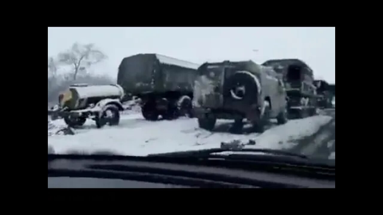 Ukraine War - Russian Convoy hit near Khargiv