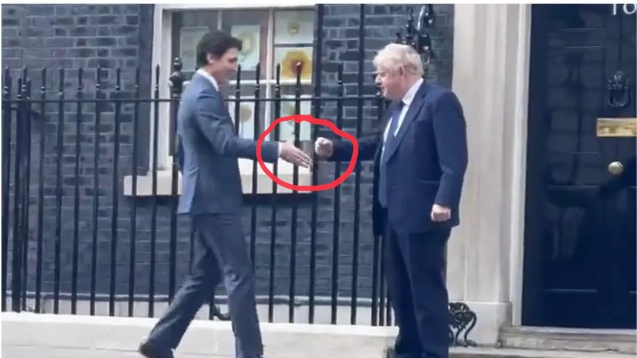 Coward Trudeau Avoids Protesters On Downing Street