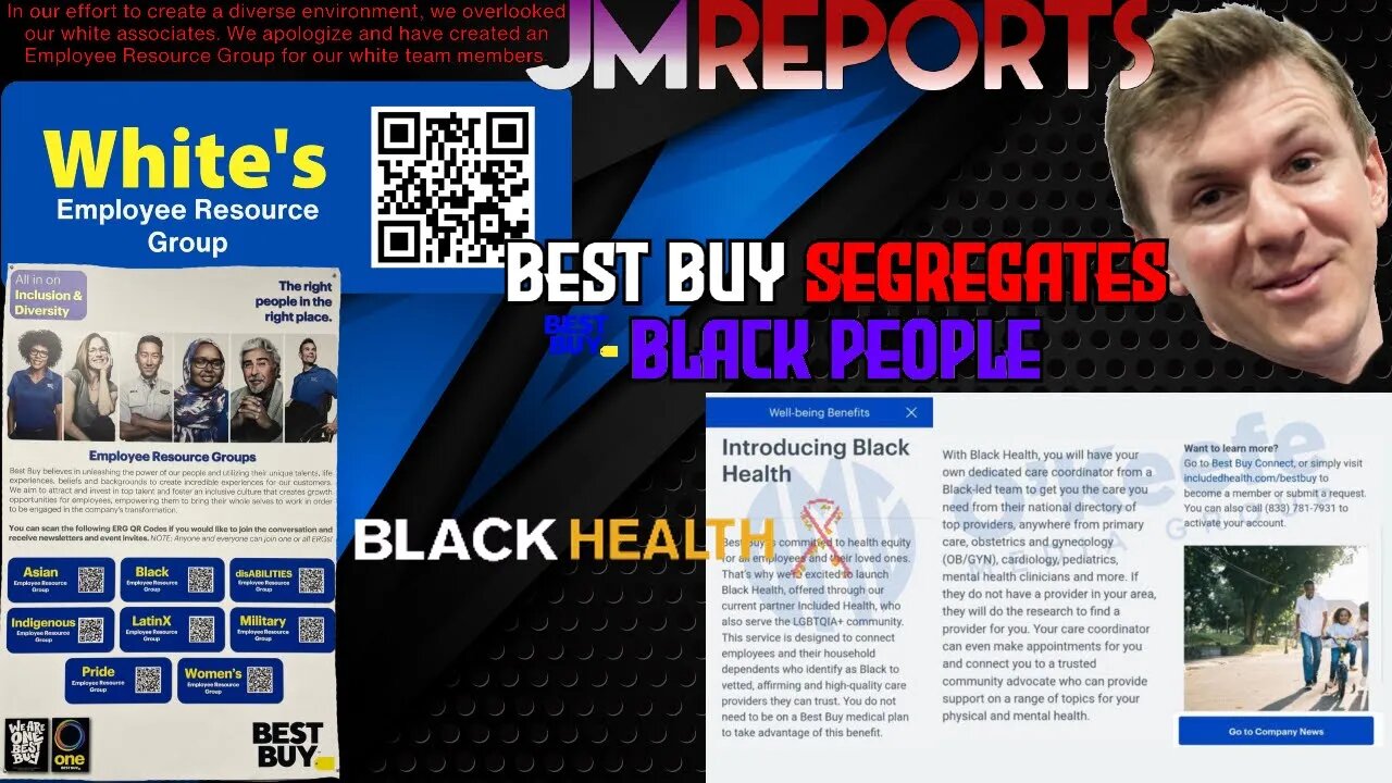 Best Buy EXPOSED again SEGREGATED healthcare & racial cards with Anti white hiring