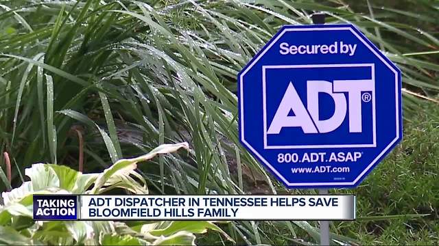 ADT Dispatcher in Tennessee helps save Bloomfield Hills family