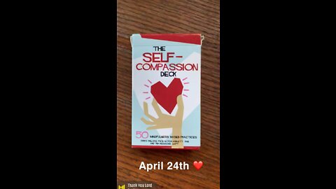 April 24th oracle card: self-compassion