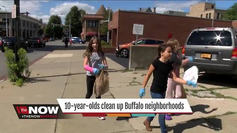 10-year-olds clean up Buffalo neighborhoods