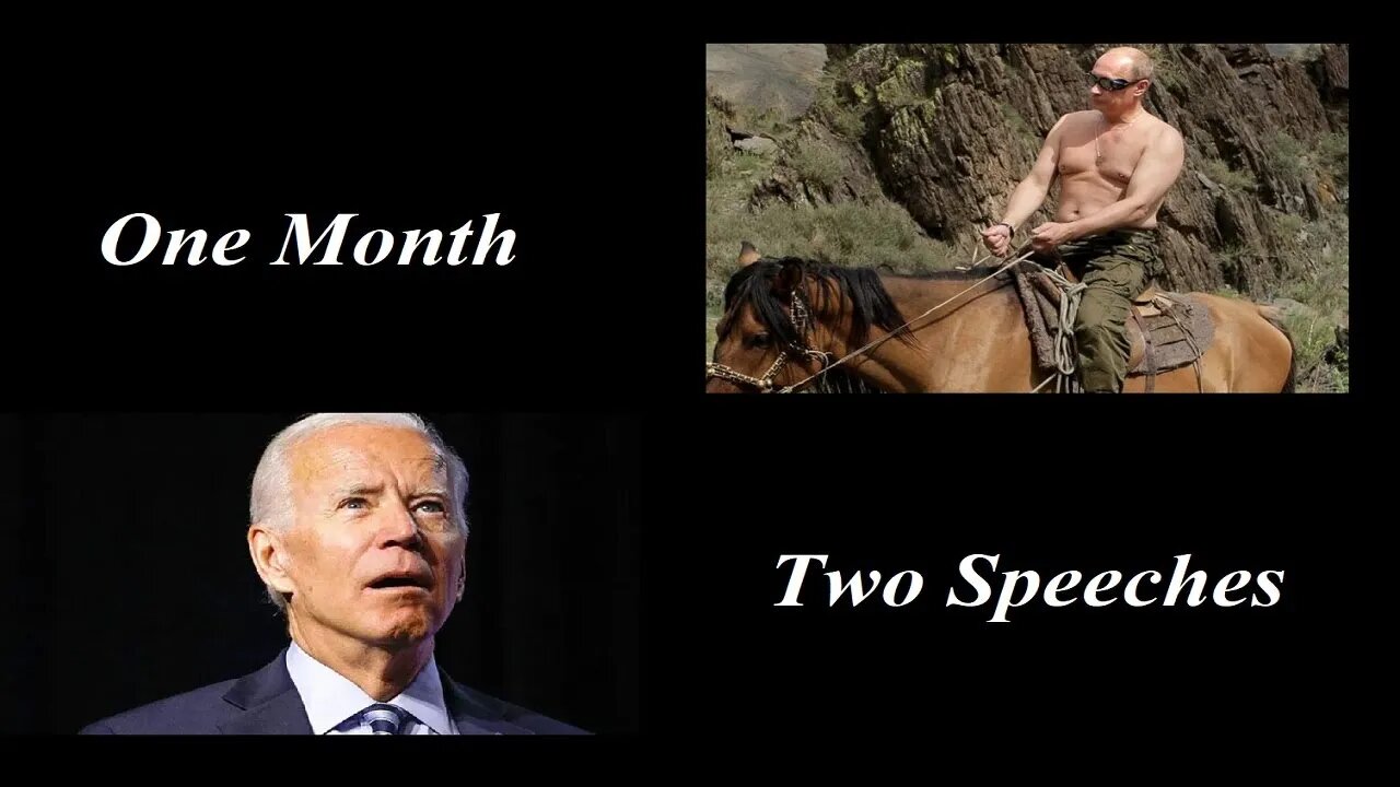 One Month, Two Speeches