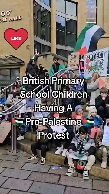 More School Kids. But wait! This is Britain NOT Gaza! Start them young I guess...