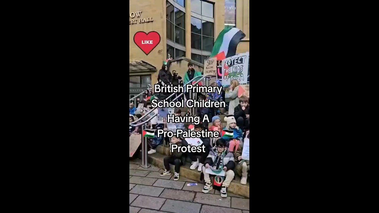 More School Kids. But wait! This is Britain NOT Gaza! Start them young I guess...