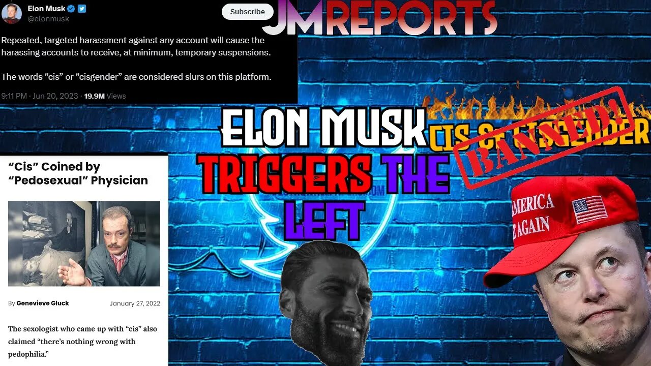 Elon Musk BANS the terms CIS & CISGENDER on twitter & woke journalists MELTDOWN