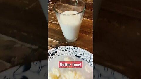 Homemade butter from 35% Canadian dairy cartel cream