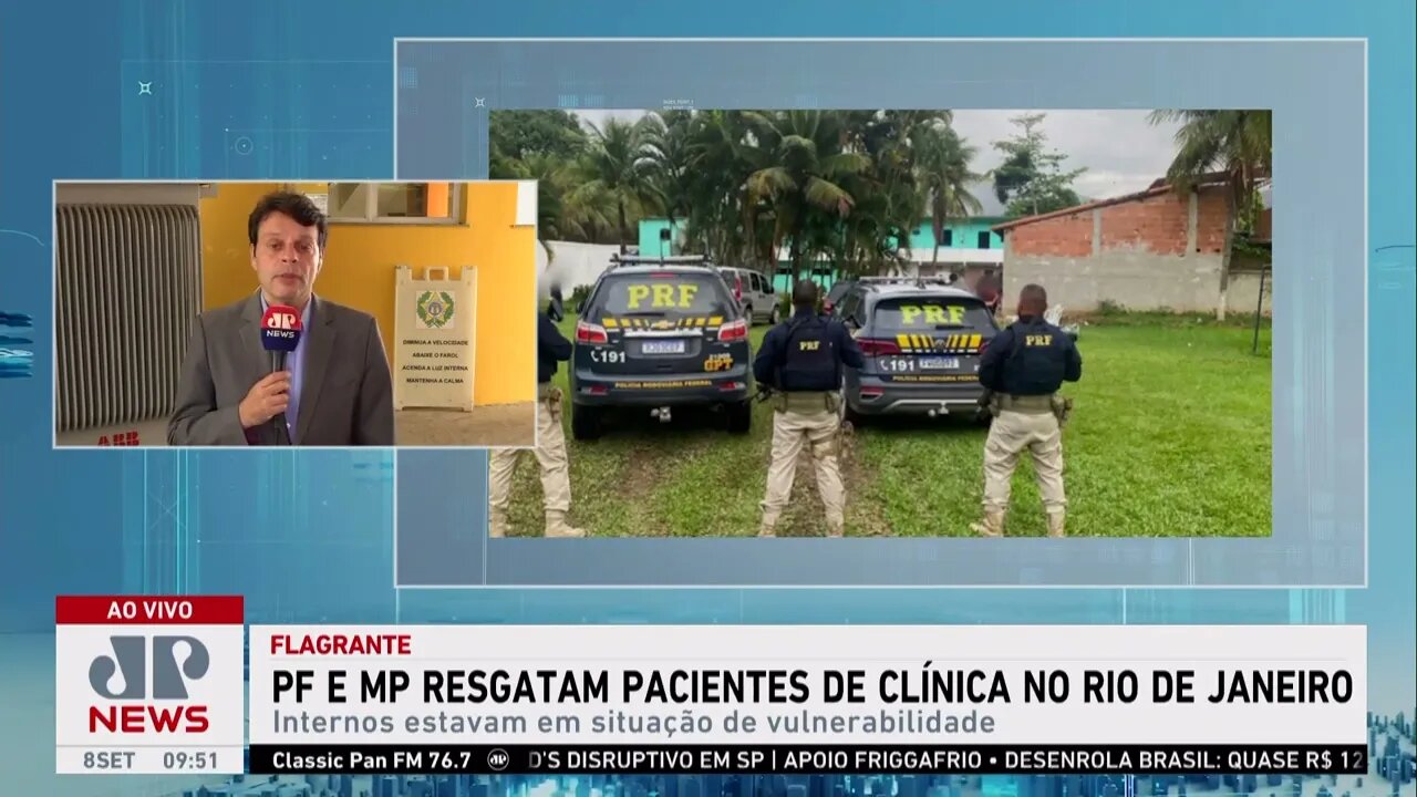 PM e MP resgatam pacientes de clínica no Rio de Janeiro