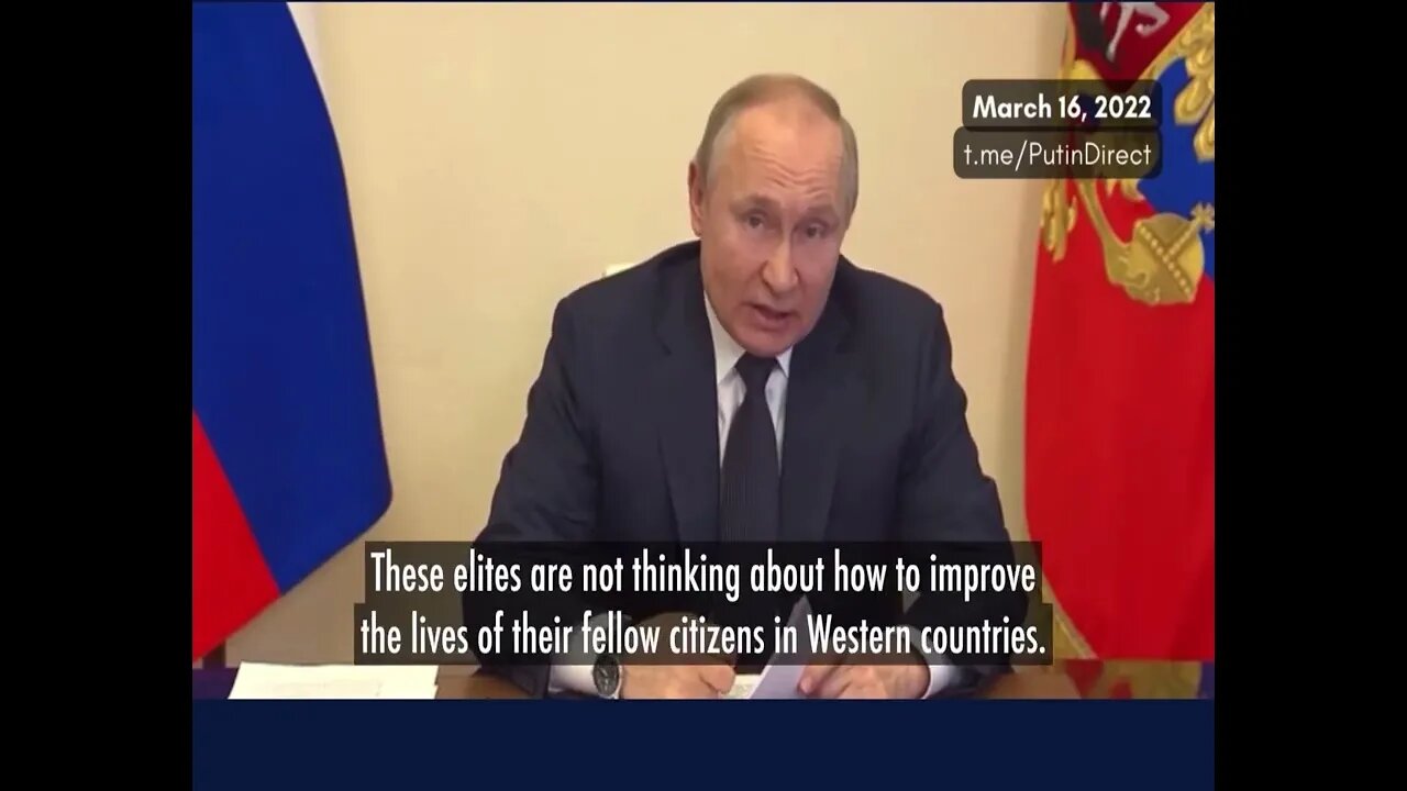 In march 2022 Putin appeals to ordinary westerners.