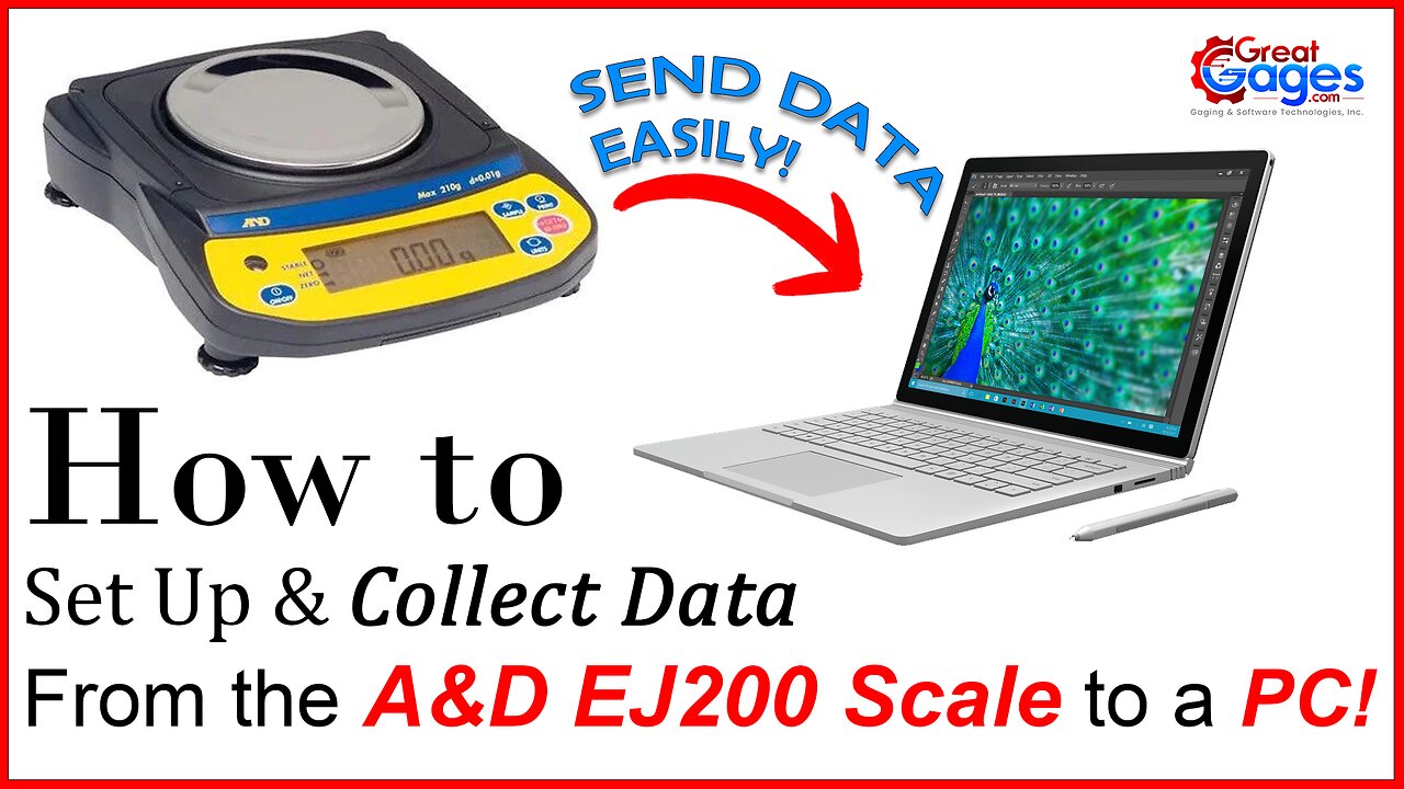 How to Set Up & Collect Data From the A&D EJ200 Scale to a PC