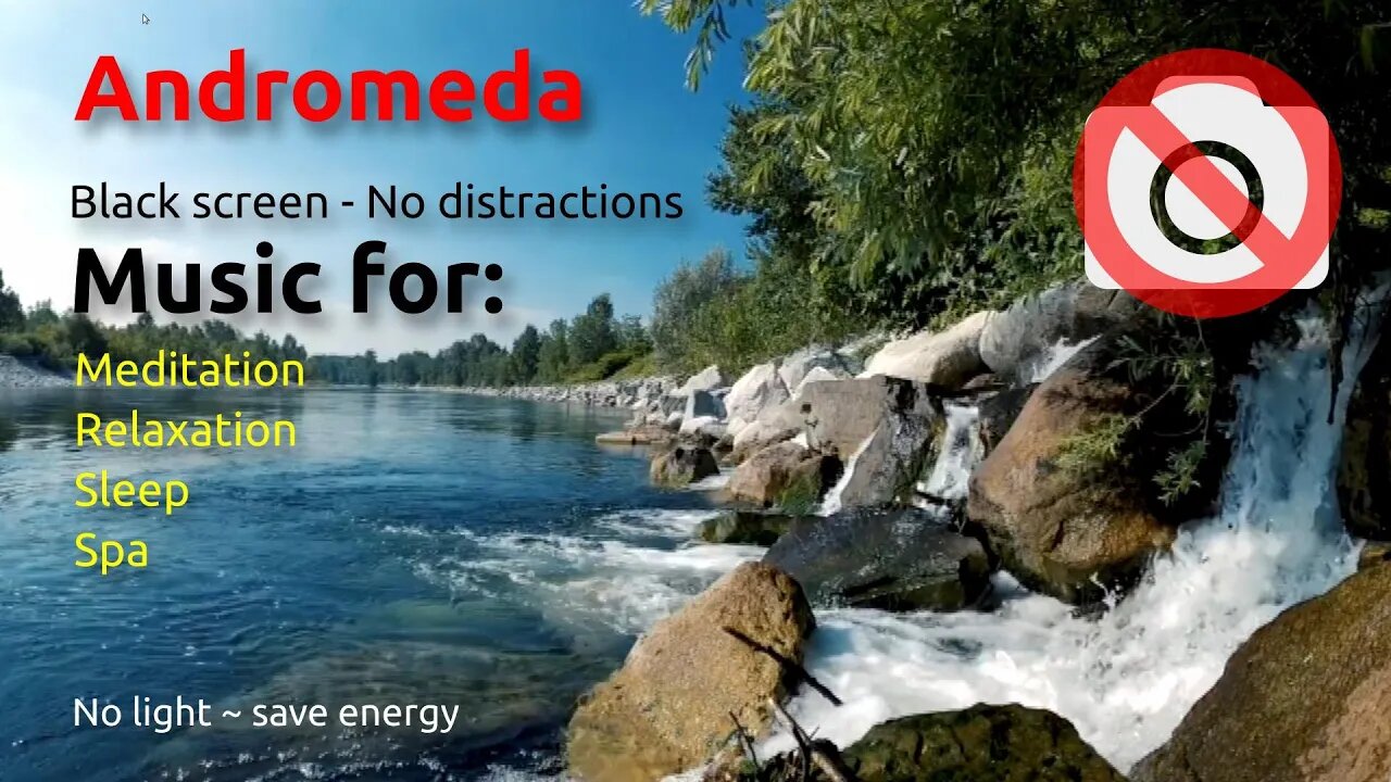 Andromeda - Music for Meditation, deep sleep, music therapy ~ With black screen for no distractions 🖤 ⬛️ 🔊