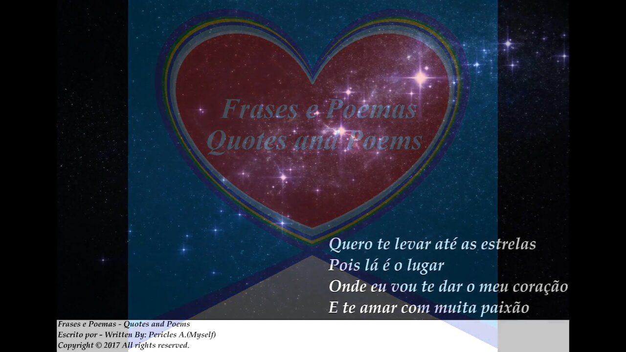Quero te levar até as estrelas, vou dar meu coração, eu te amo! [Poesia] [Frases e Poemas]