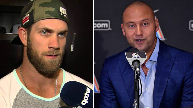 Bryce Harper PISSES OFF Marlins Manager for Criticizing Derek Jeter's Trade Decisions