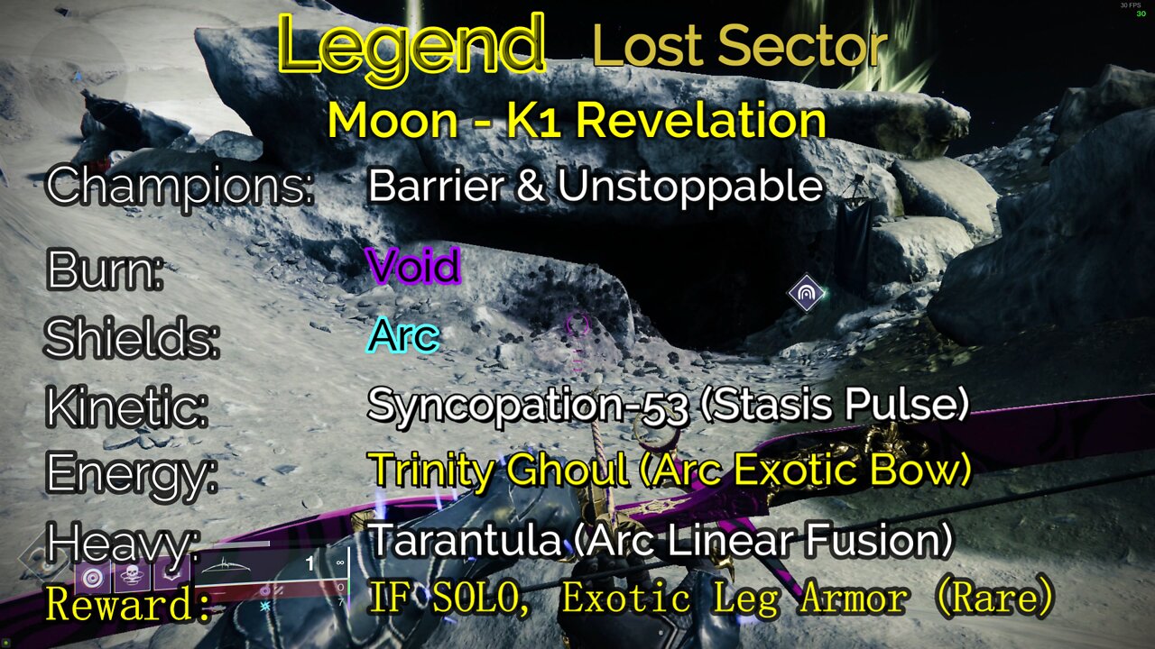 Destiny 2 Legend Lost Sector: Moon - K1 Revelation 5-15-22