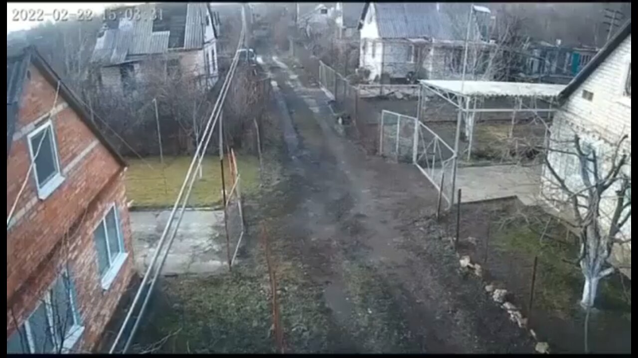 🚨 Shelling of "Grad" near Shchastia caught on CCTV.