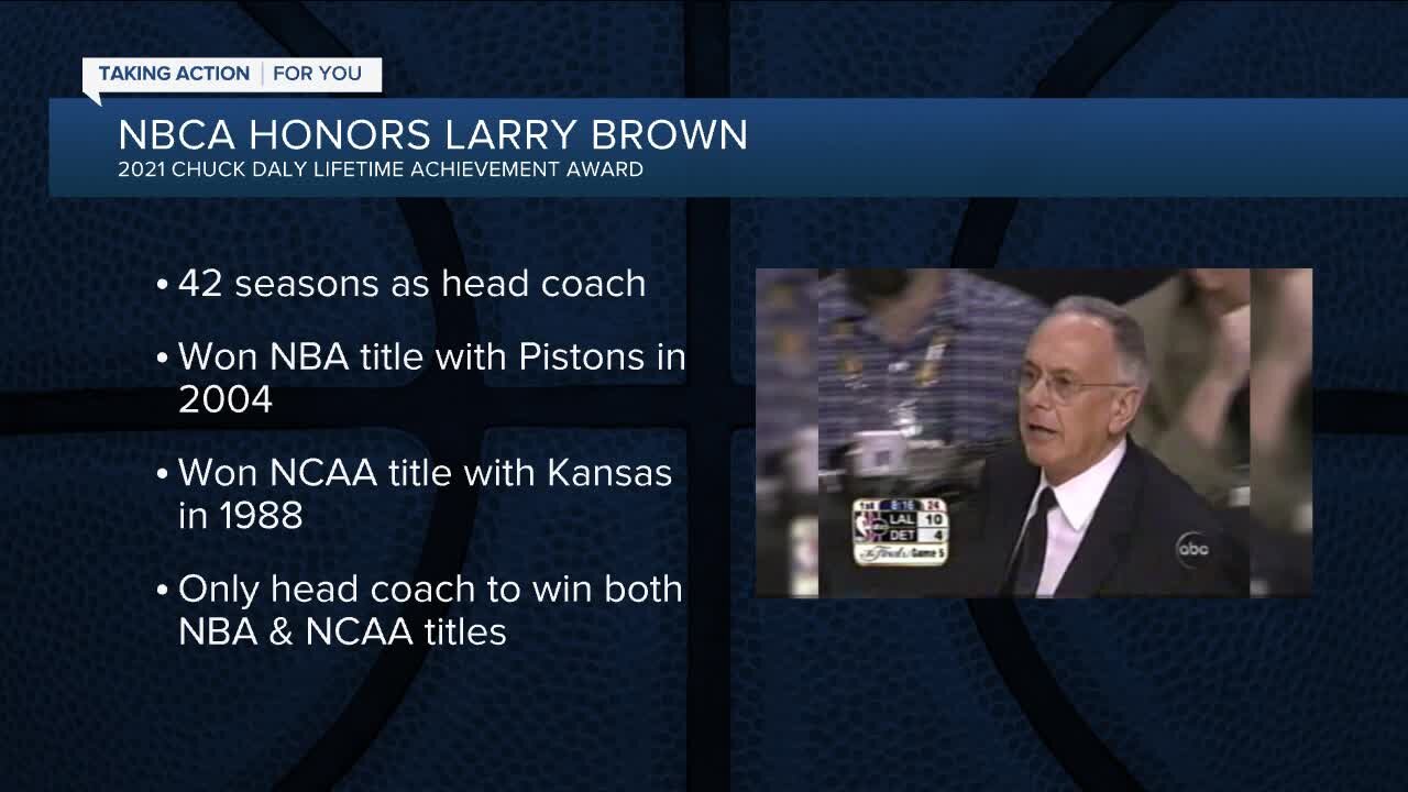 Larry Brown receives Chuck Daly Lifetime Achievement Award